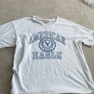 American Eagle White And Blue Soft T shirt Size xs